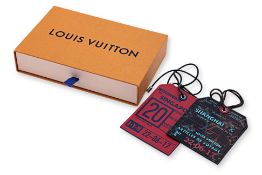 TWO LOUIS VUITTON TRAVEL LUGGAGE TAG BAG CHARMS