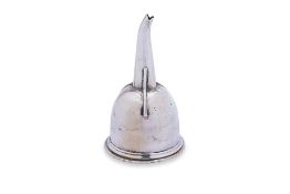 A GEORGE III STYLE SILVER WINE FUNNEL