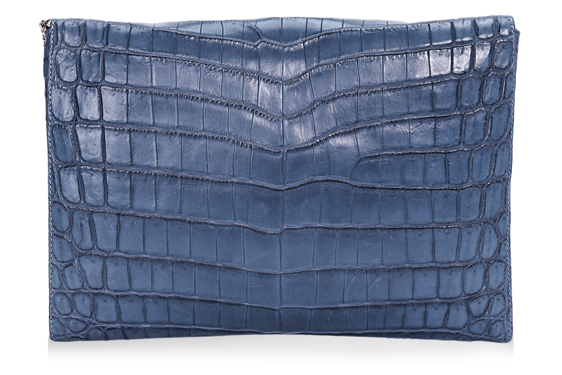 A ETHAN K BLUE CROCODILE SKIN CLUTCH BAG - Image 3 of 4