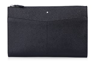 A MONTBLANC LEATHER CLUTCH