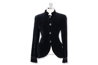 A GIORGIO ARMANI VELVET BLAZER