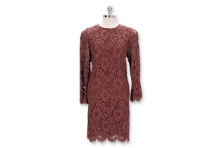 A DOLCE & GABBANA BURGUNDY LACE DRESS