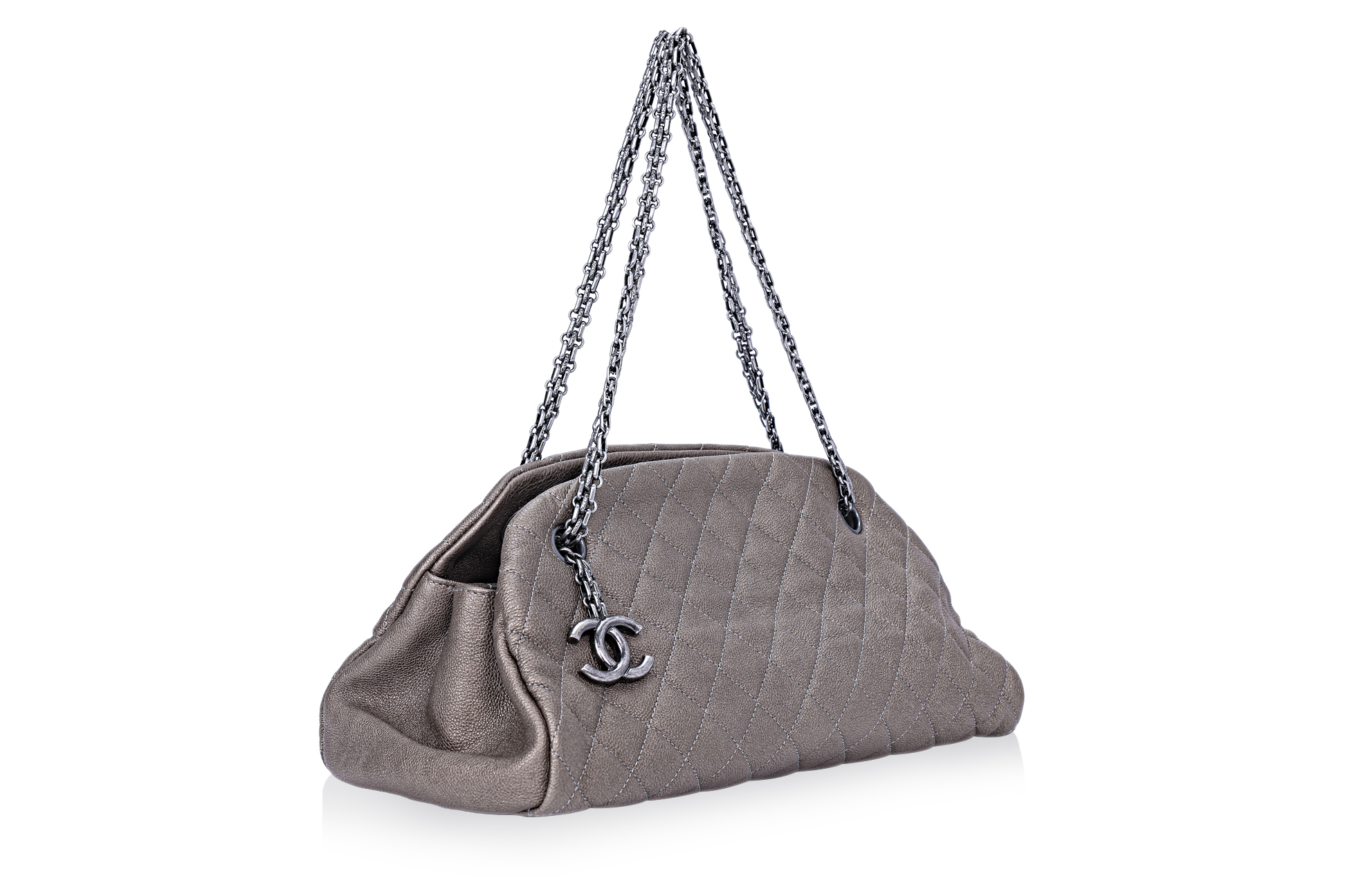 A CHANEL JUST MADEMOISELLE QUILTED CAVIAR LEATHER BAG - Image 2 of 4