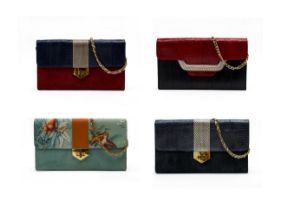 A GROUP OF FOUR DARSALA CLUTCH BAGS