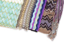 A GROUP OF FIVE MISSONI MULTICOLOURED SCARVES