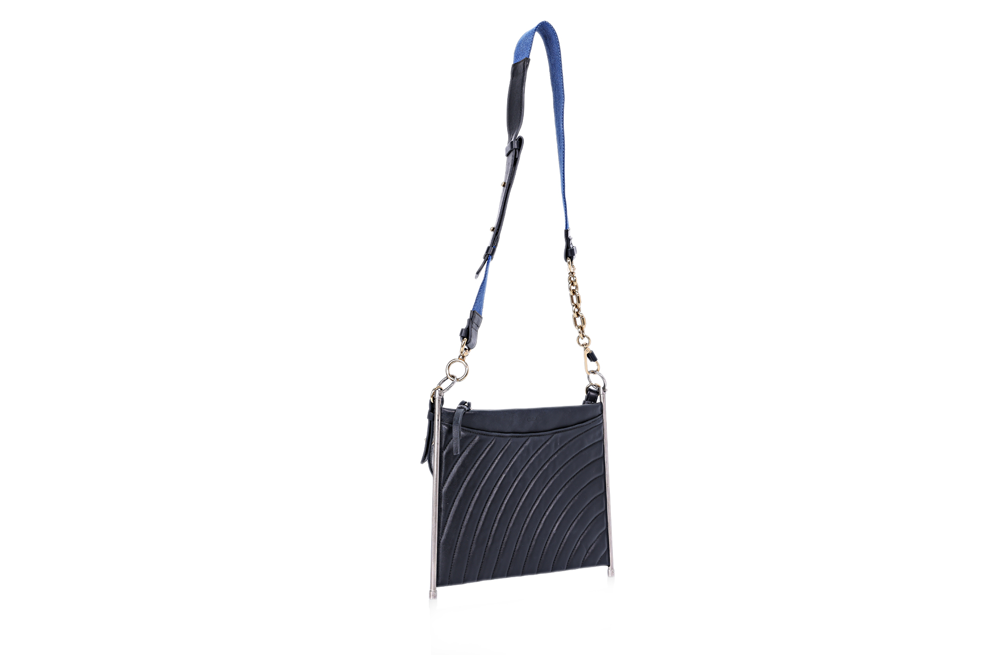 A CHLOÉ BLACK ROY MEDIUM CLUTCH - Image 2 of 4