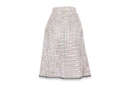 A CHANEL CRYSTAL HEM SKIRT