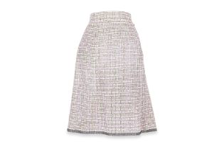 A CHANEL CRYSTAL HEM SKIRT