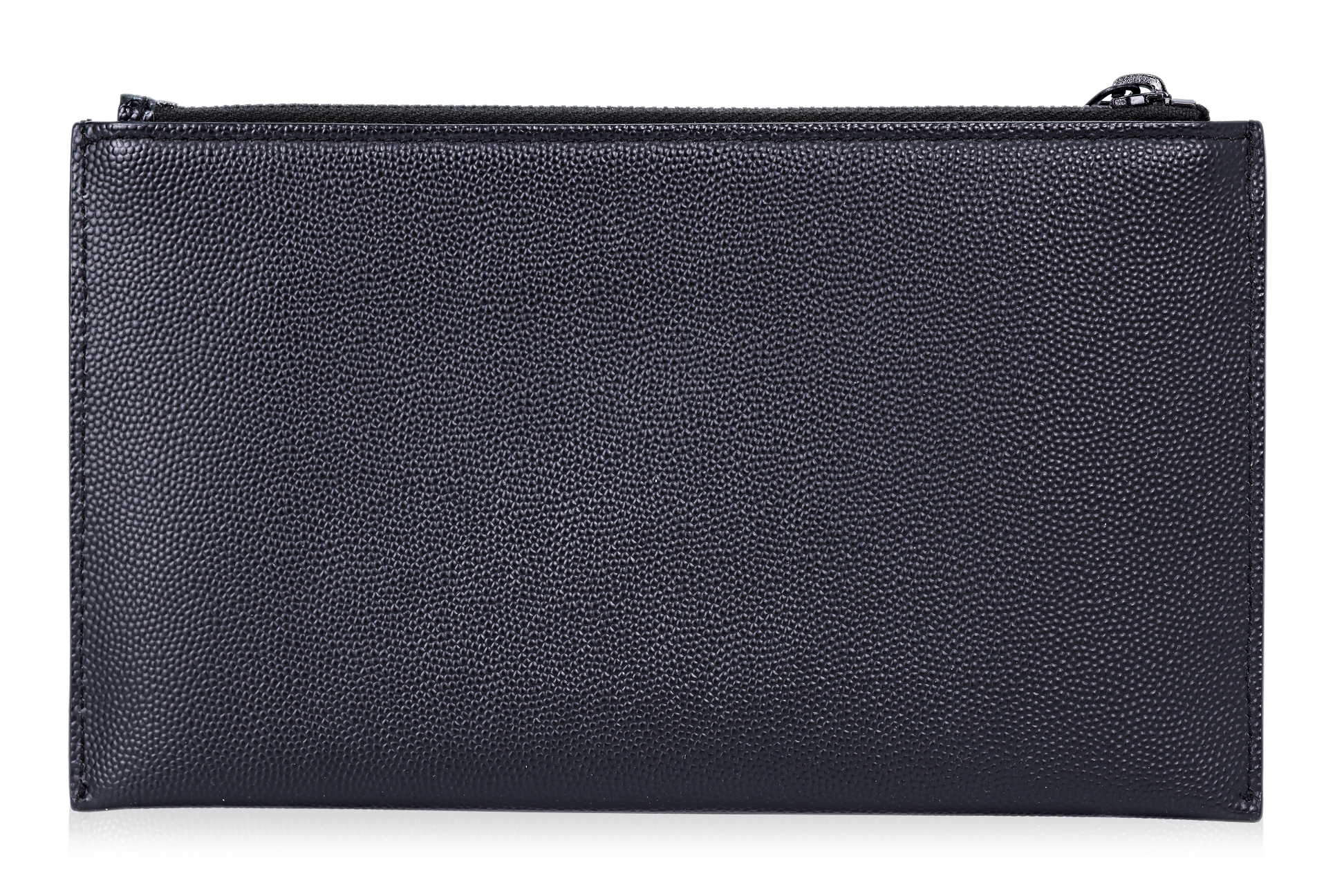 A SAINT LAURENT BLACK LEATHER CLUTCH - Image 2 of 3