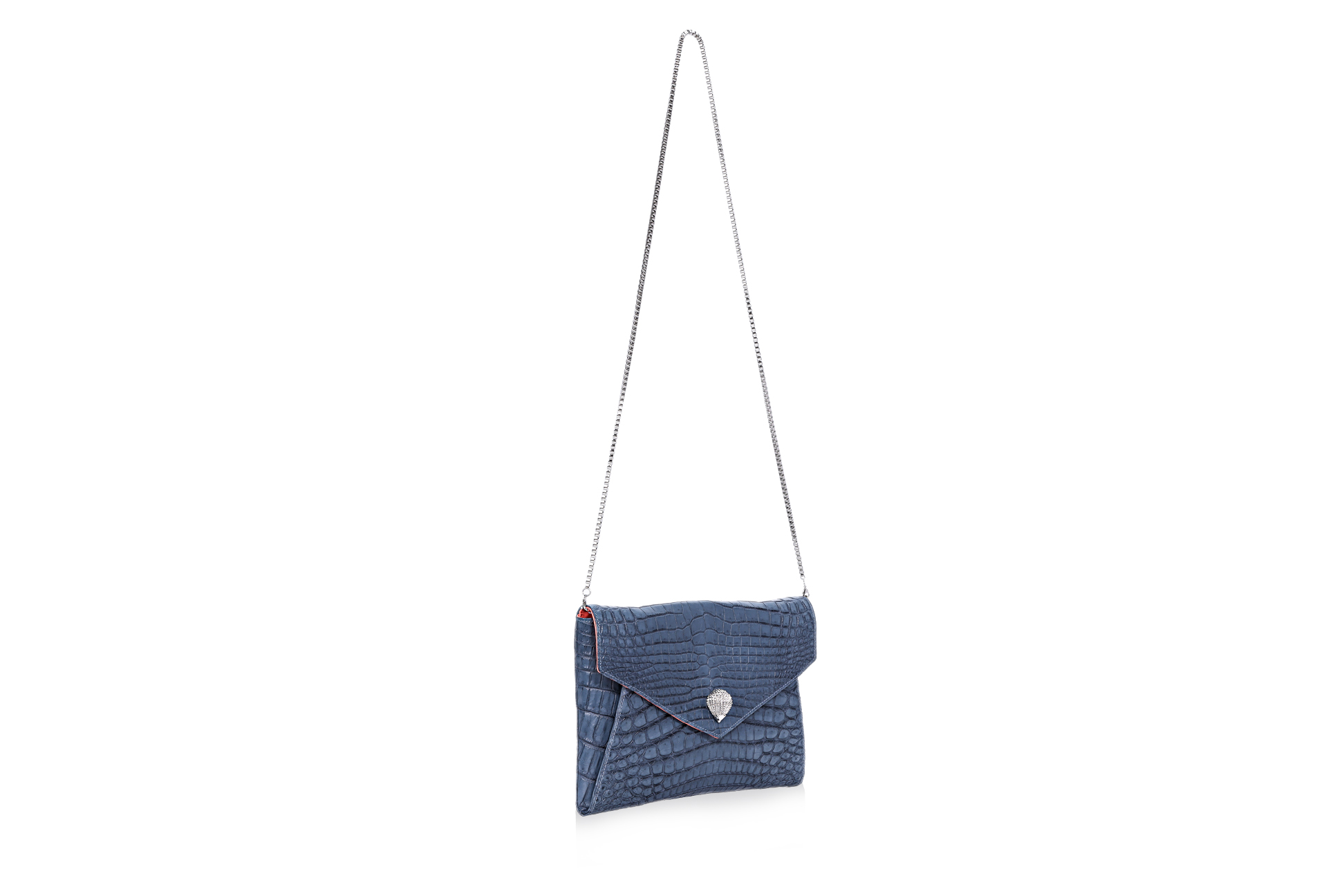 A ETHAN K BLUE CROCODILE SKIN CLUTCH BAG - Image 2 of 4