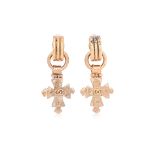 A PAIR OF CHANEL MALTESE CROSS EARRINGS