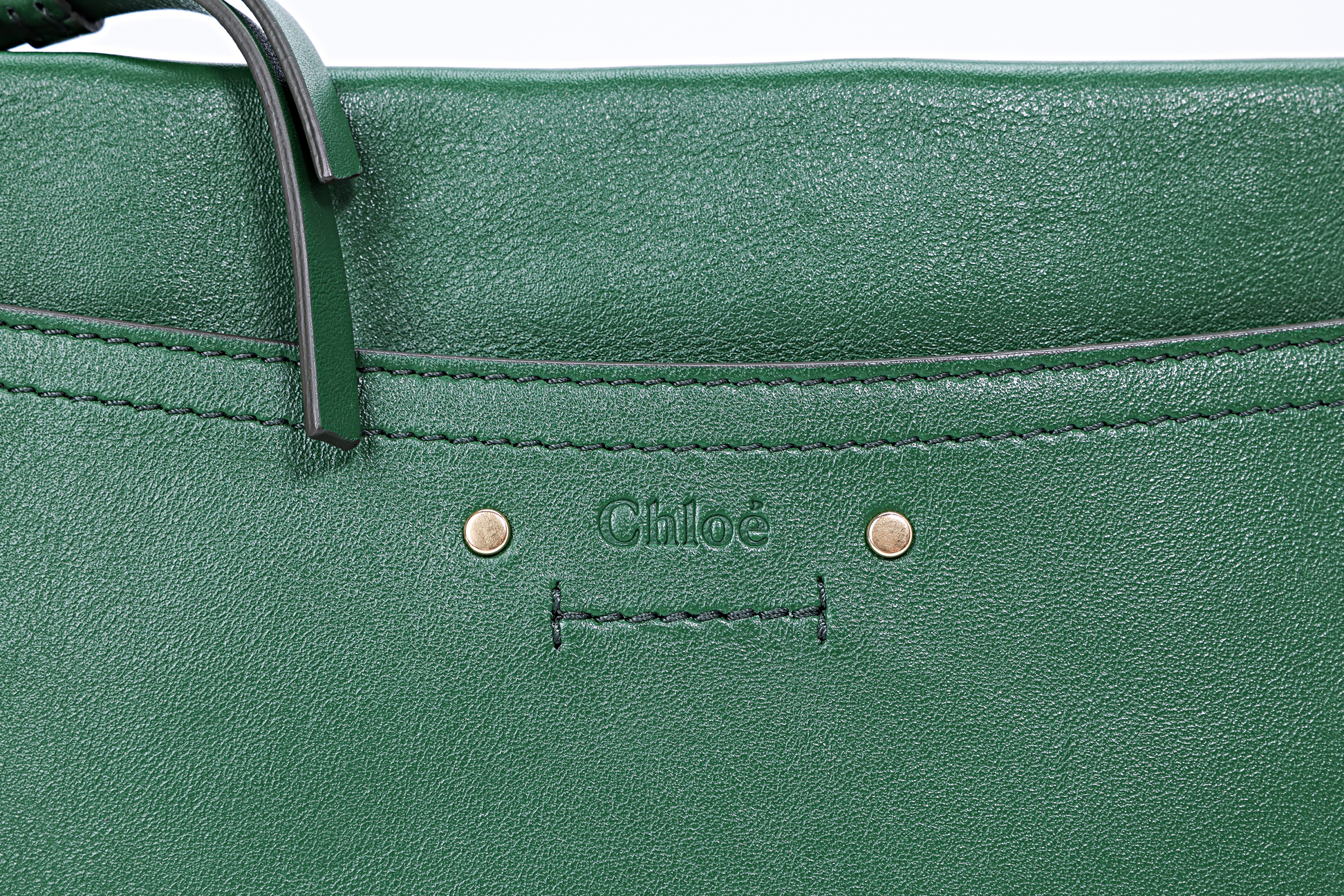 A CHLOÉ GREEN ROY MEDIUM CLUTCH - Image 4 of 4