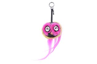 A FENDI FUSCHIA MONSTER BUG BAG CHARM