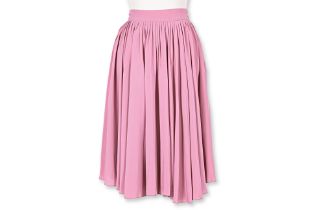 A GUCCI PINK PLEATED SKIRT