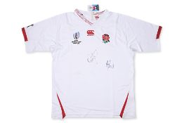 A 2019 ENGLAND RWC JERSEY SIGNED BY VARIOUS PLAYERS