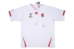A 2019 ENGLAND RWC JERSEY SIGNED BY VARIOUS PLAYERS