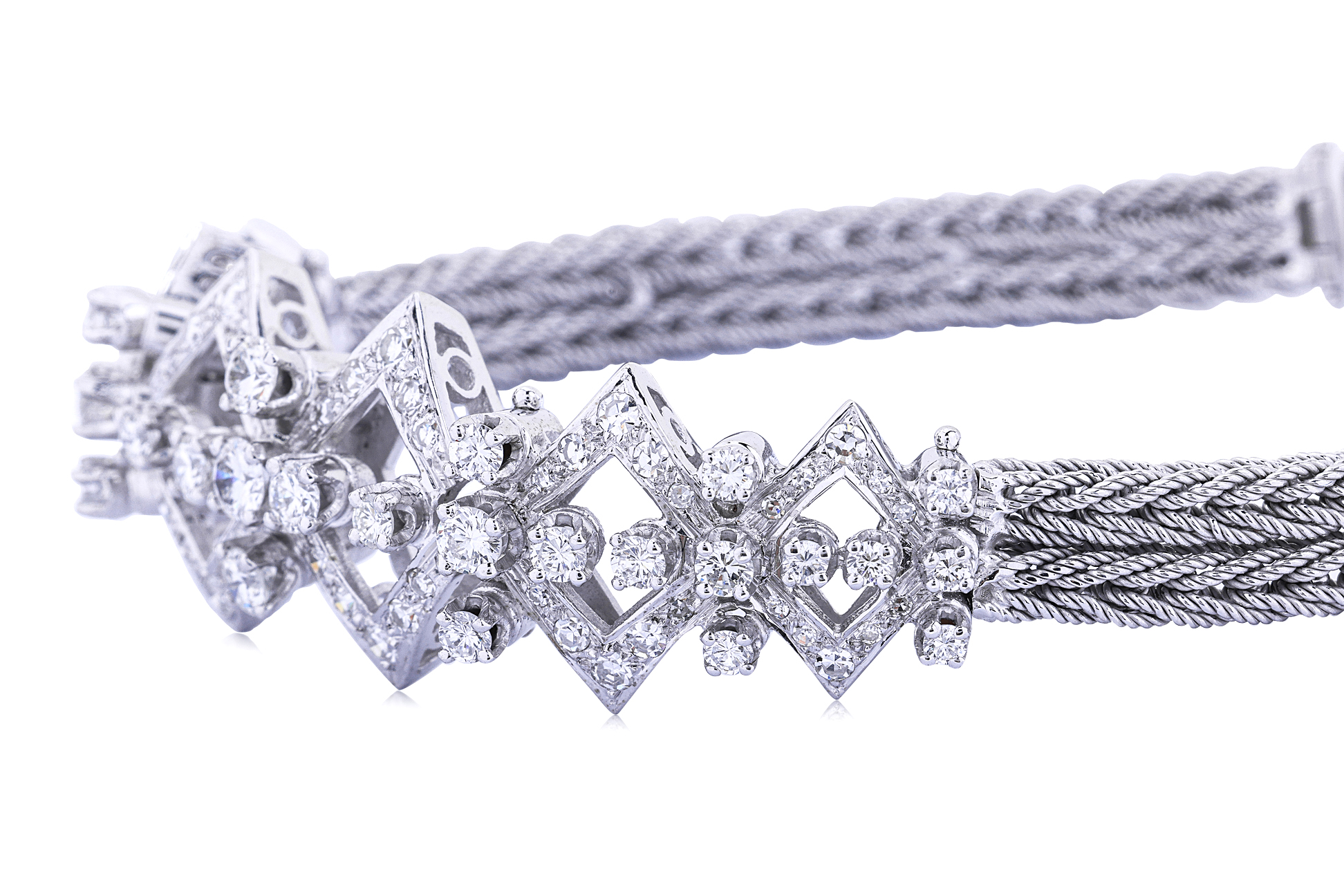 AN ART DECO STYLE DIAMOND BRACELET - Image 2 of 3