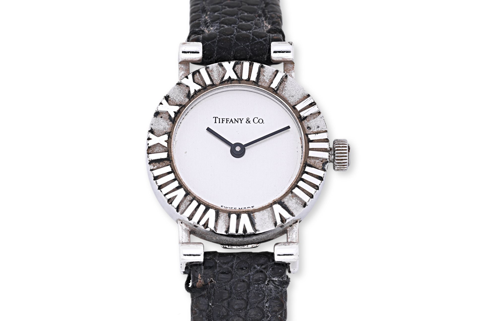 A TIFFANY & CO LADIES ATLAS SILVER WATCH