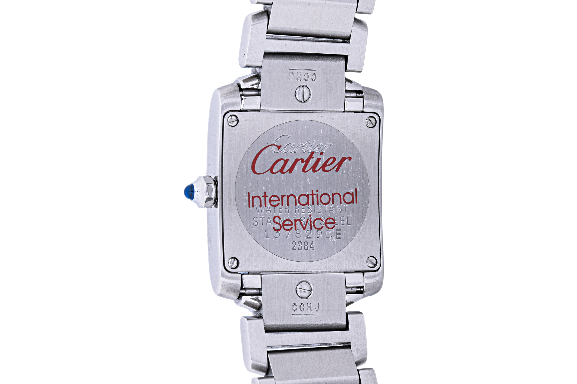 A CARTIER LADIES TANK FRANCAISE STAINLESS STEEL WATCH - Image 3 of 5