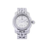 A BAUME & MERCIER LADIES CAPELAND STAINLESS STEEL WATCH