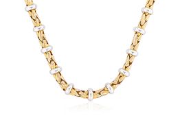 A MIXED GOLD 'BRAIDED' NECKLACE