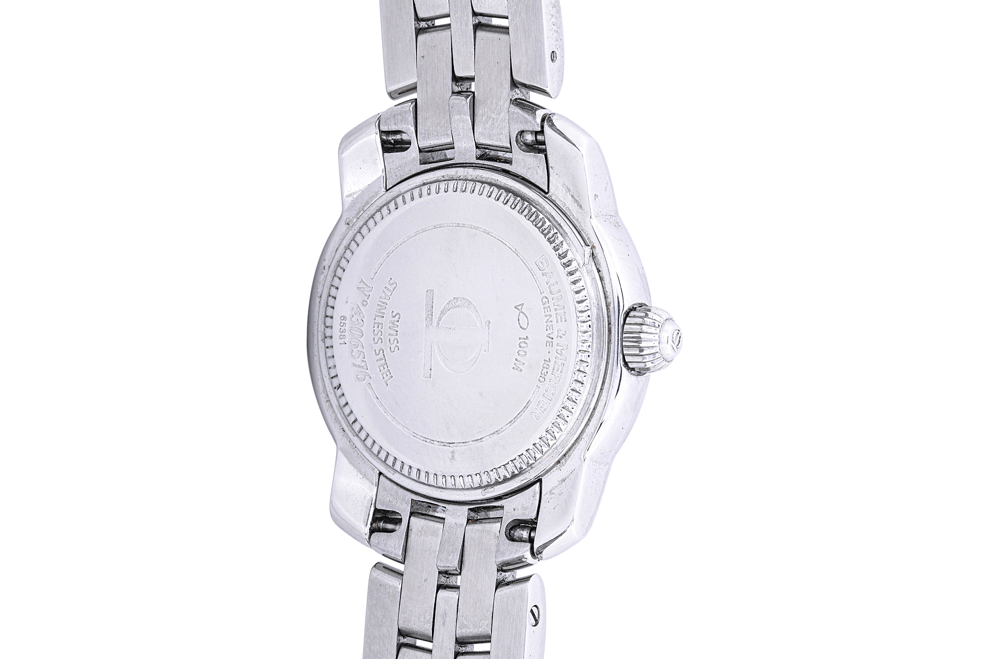 A BAUME & MERCIER LADIES CAPELAND STAINLESS STEEL WATCH - Image 3 of 4