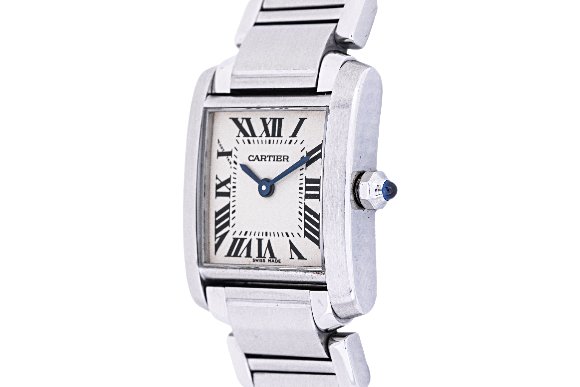 A CARTIER LADIES TANK FRANCAISE STAINLESS STEEL WATCH - Image 2 of 5