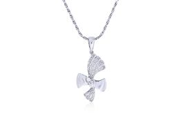 A DIAMOND PENDANT ON CHAIN