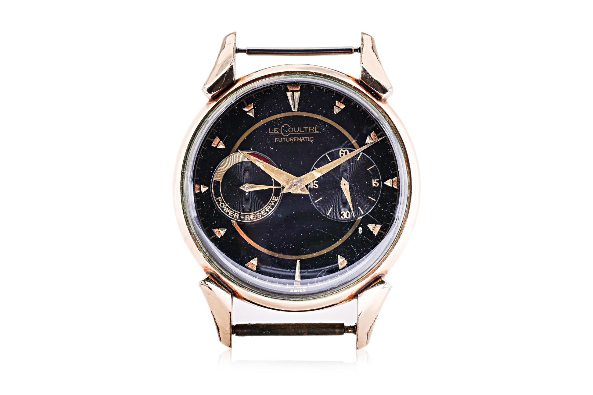 A JAEGER LECOULTRE FUTUREMATIC GOLD PLATED AUTOMATIC WATCH