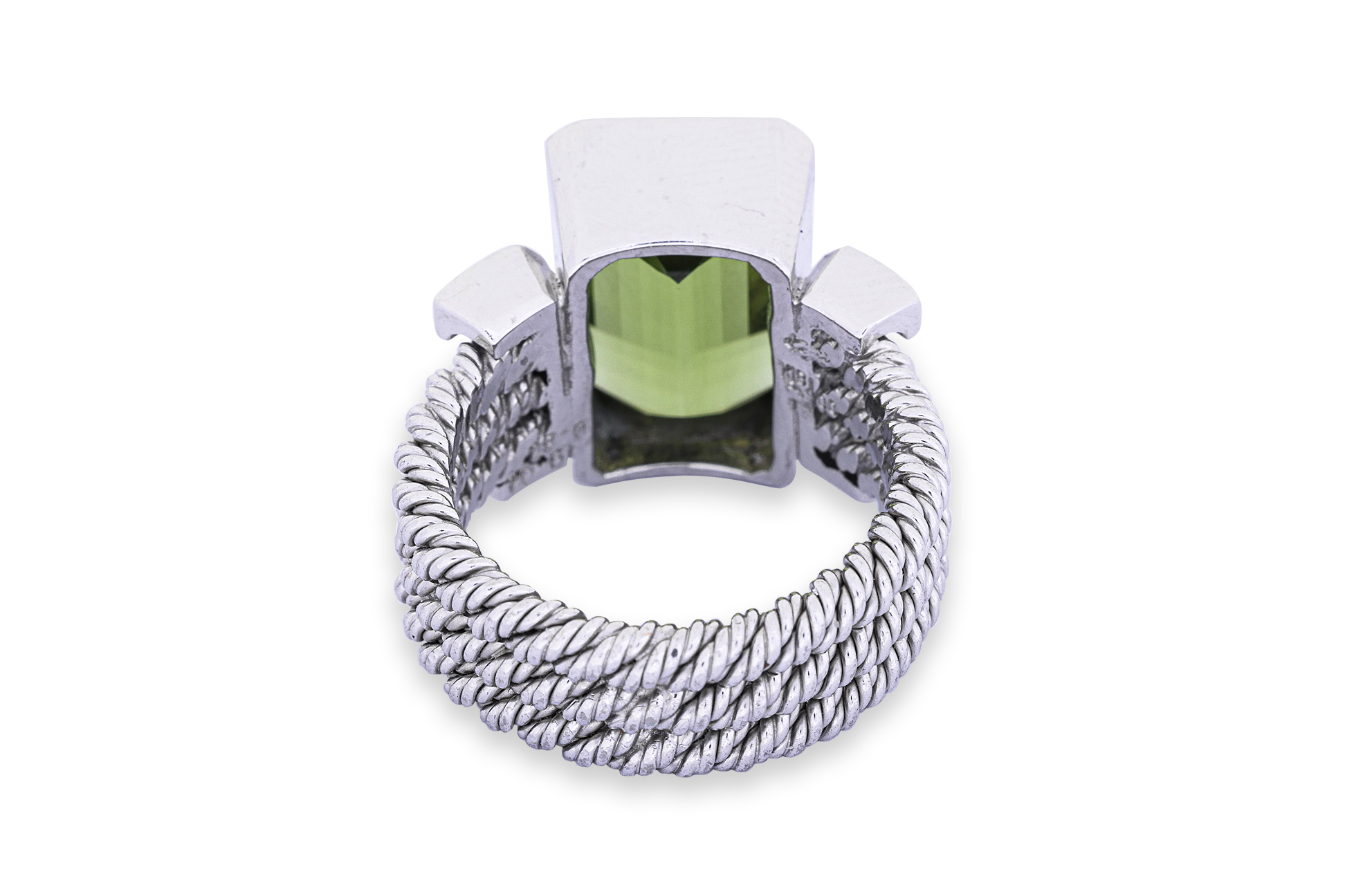 A PERIDOT AND DIAMOND RING BY KOJI IWAKURA - Image 3 of 4