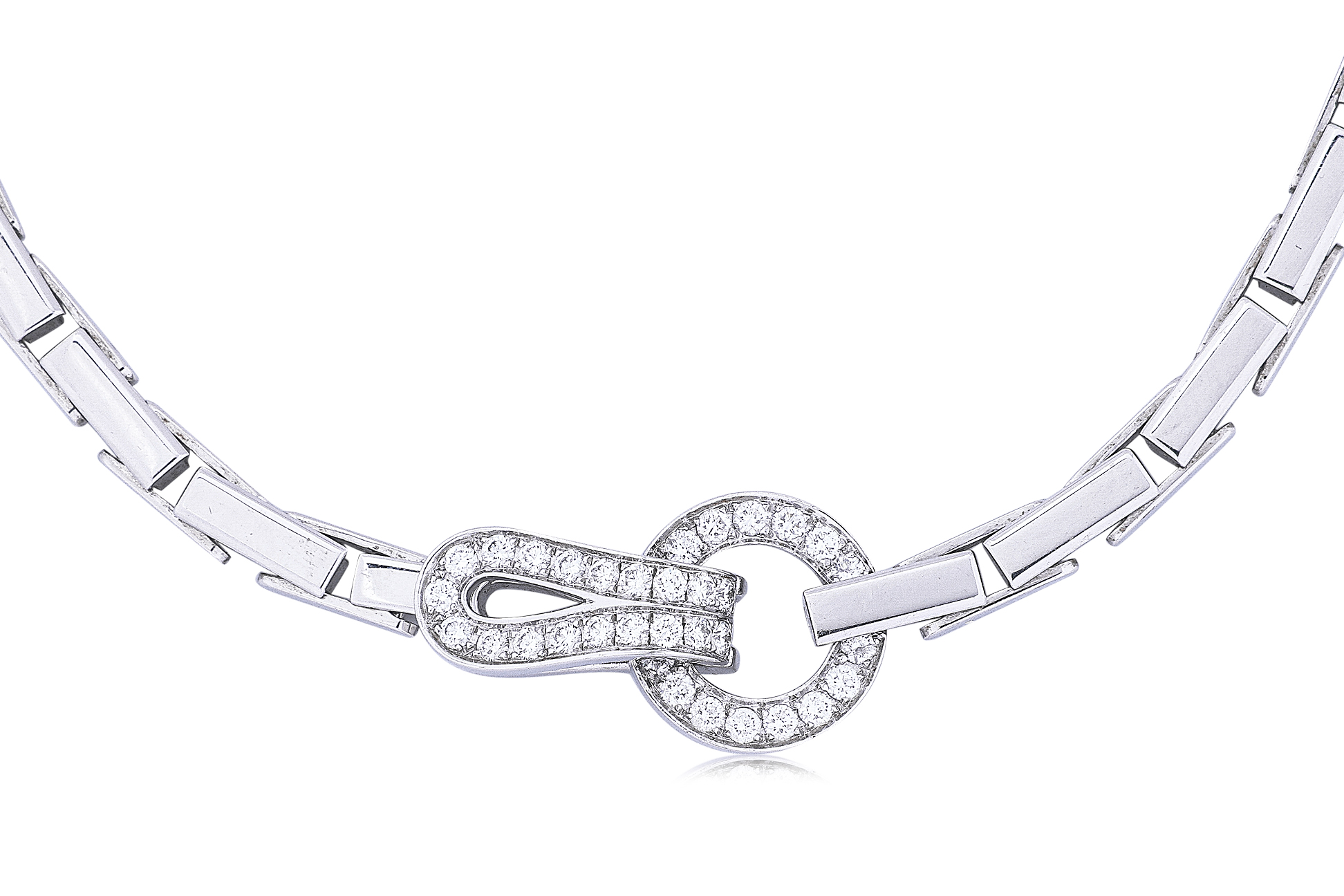 A CARTIER 'AGRAFE' DIAMOND NECKLACE