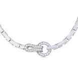 A CARTIER 'AGRAFE' DIAMOND NECKLACE