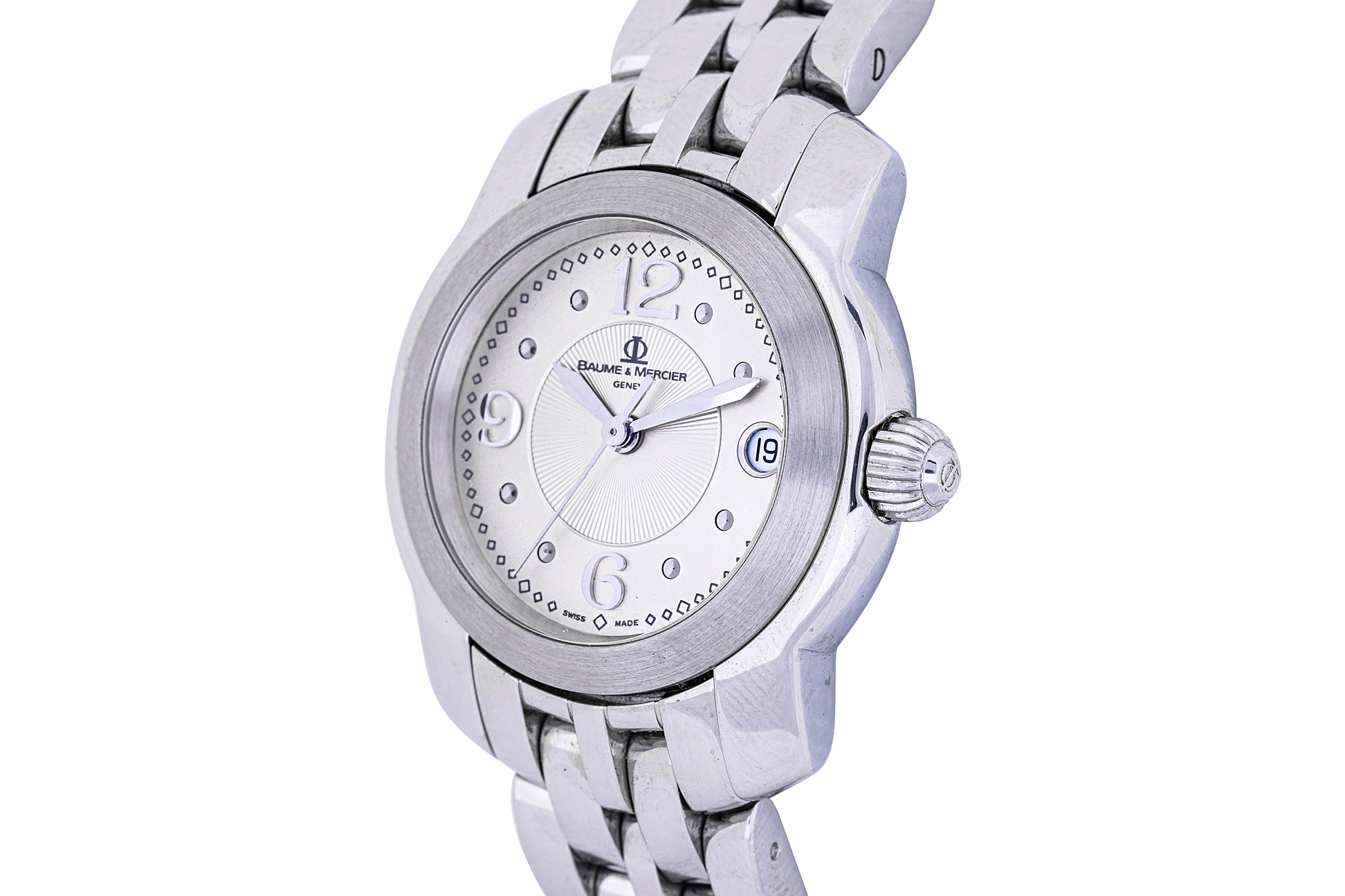 A BAUME & MERCIER LADIES CAPELAND STAINLESS STEEL WATCH - Image 2 of 4