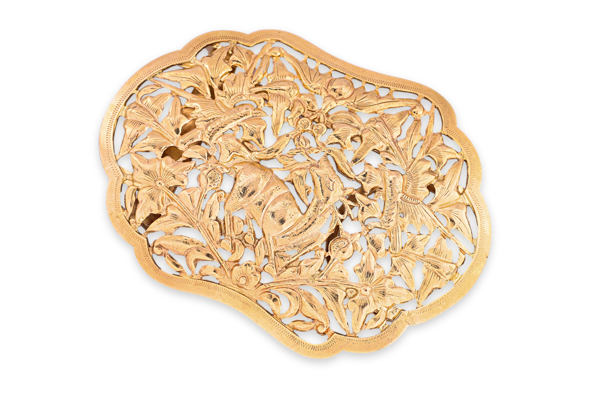 AN OPENWORK GOLD BELT BUCKLE - Image 3 of 3