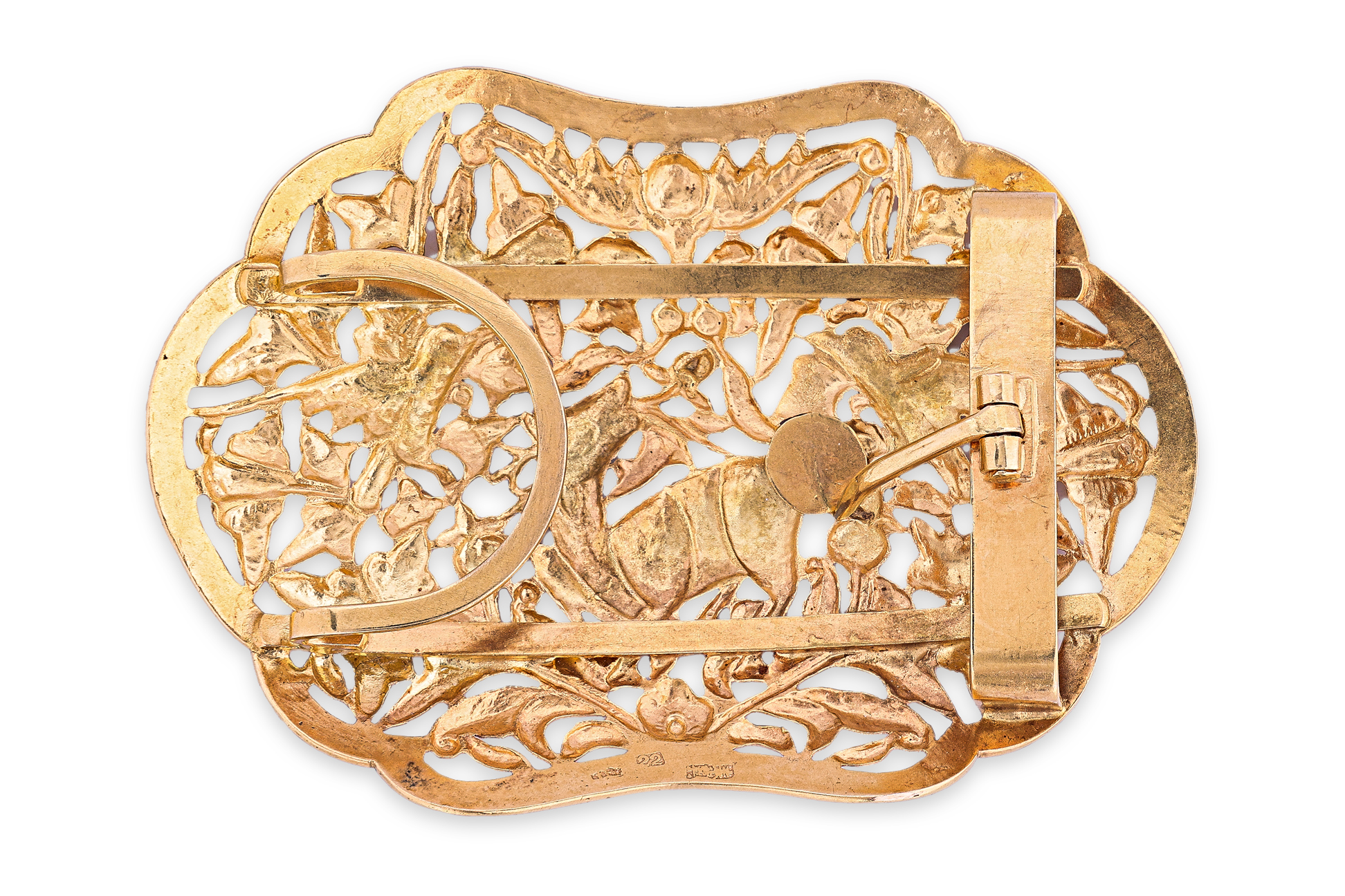 AN OPENWORK GOLD BELT BUCKLE - Image 2 of 3