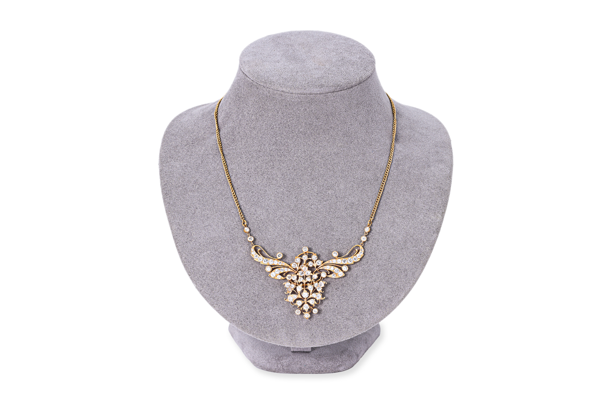 A GOLD AND DIAMOND FESTOON NECKLACE - Image 3 of 3