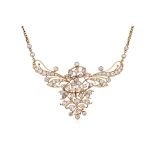 A GOLD AND DIAMOND FESTOON NECKLACE