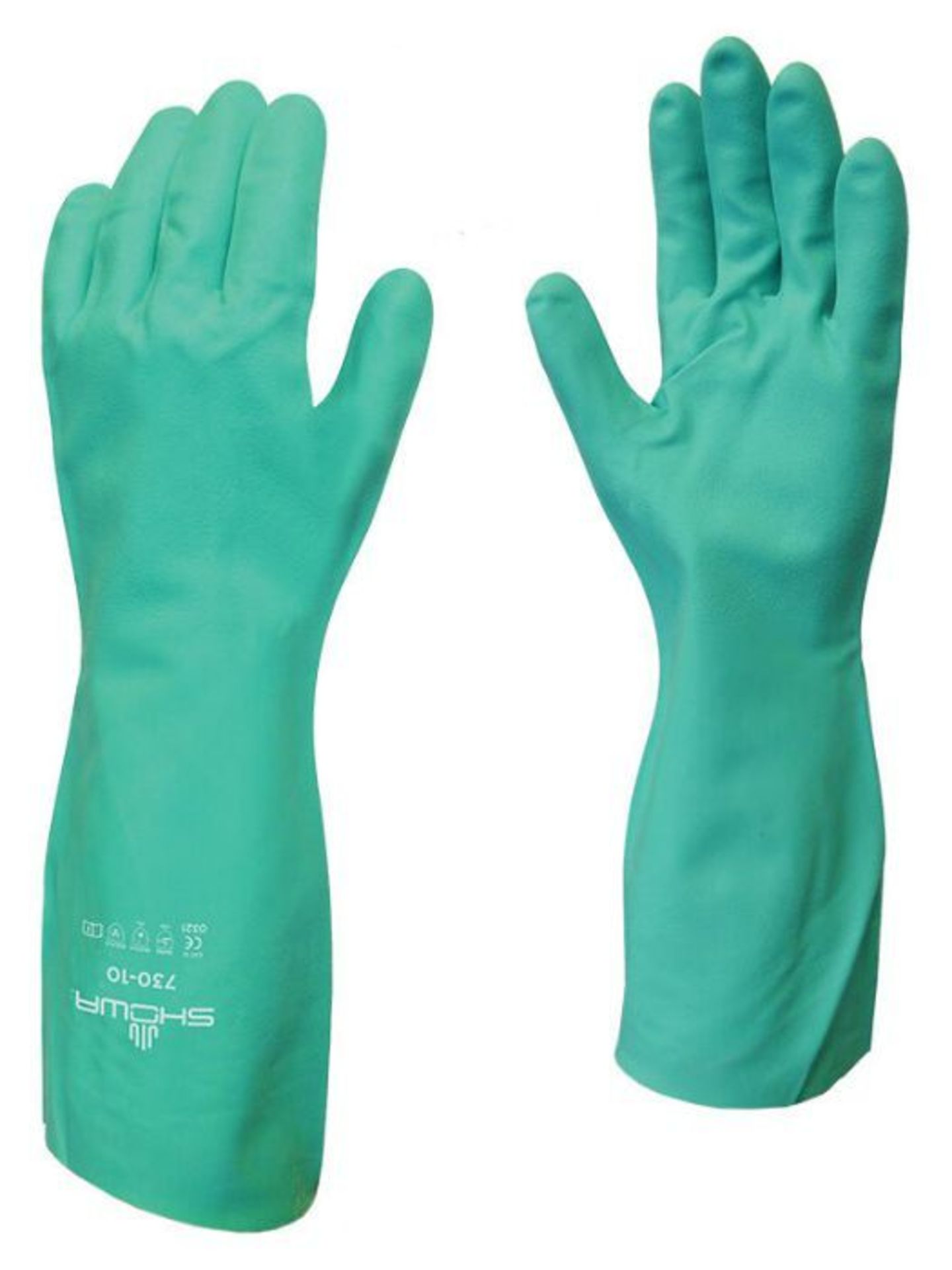 Box 144 Pairs of Showa 730-10 Chemical Resistant Gloves / Gauntlet Size 10 H9 2000139630 - Image 4 of 6