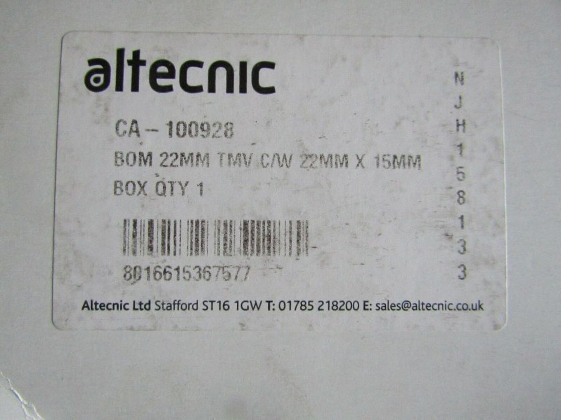 30 x Altecnic Brass Thermostatic Washroom Mixing Valve 22mm Compression H9554 7770368 - Image 4 of 4