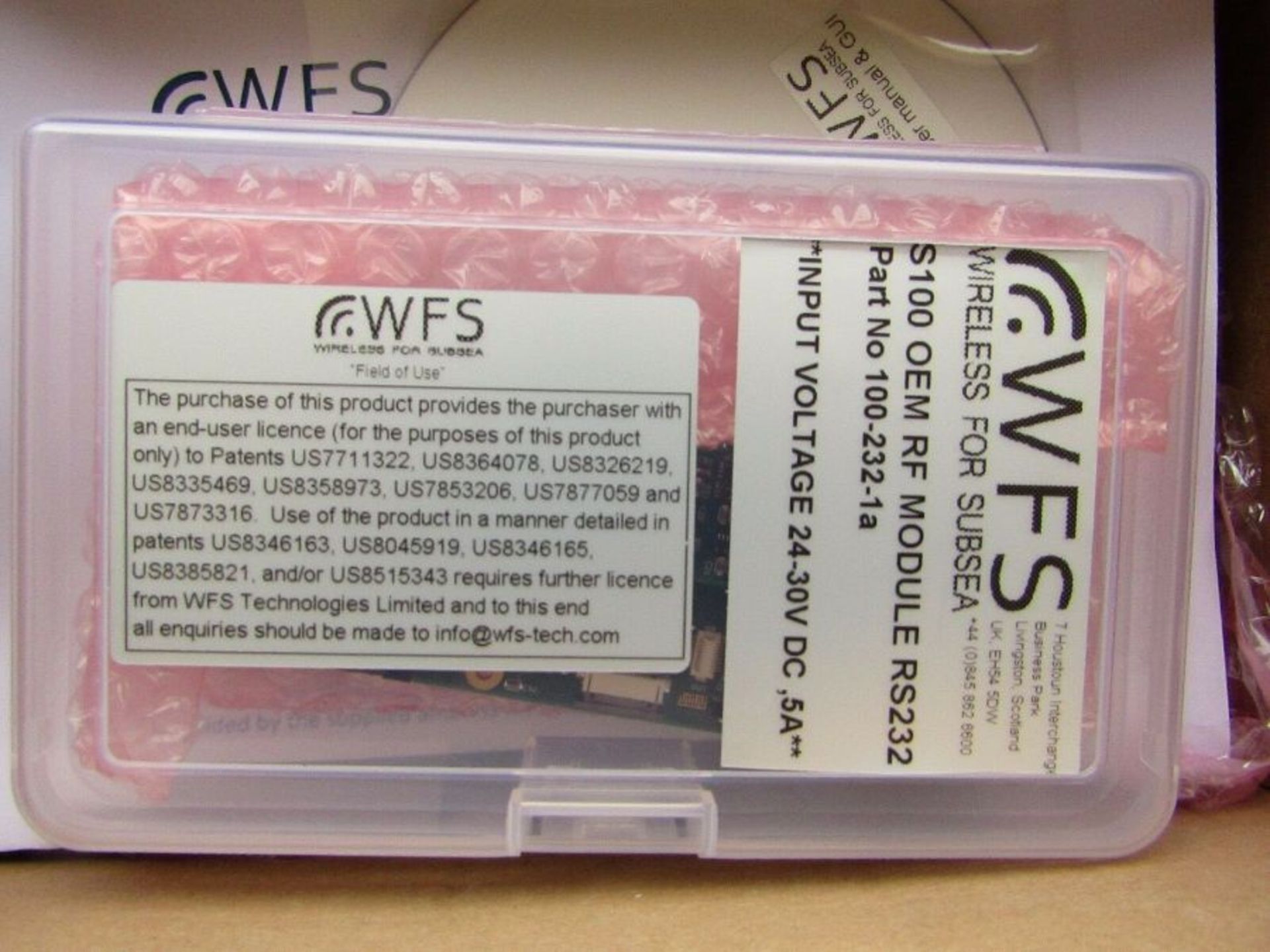 WFS Seatooth RS232 Subsea Radio Industrial Modem 2.4kbit/s 3.6-28Vdc T&M 8239082 - Image 4 of 4