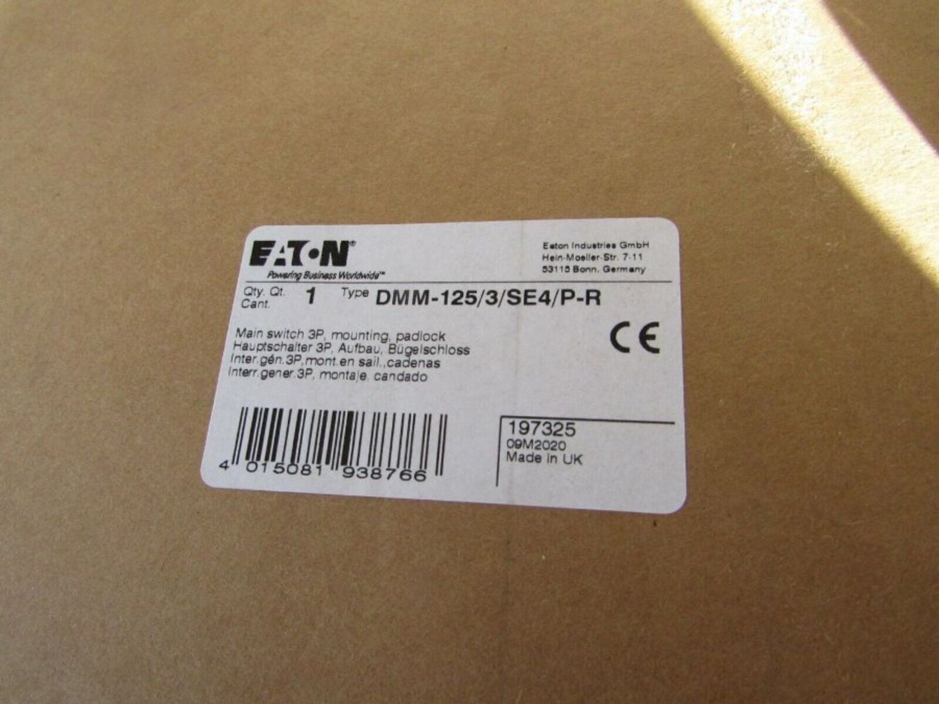 Eaton 13.7kA 3 pole 125A 3 Fused Switch Disconnector 400x300x150mm- BL1 2041561 - Image 2 of 2
