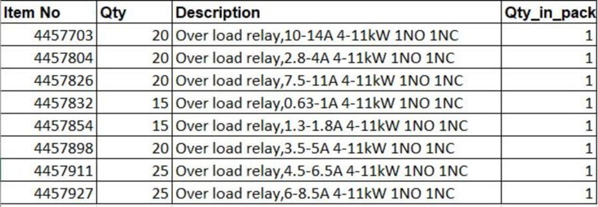 160 x ABB Thermal Overload Relays - 8 different products around 20 of each - Image 3 of 6