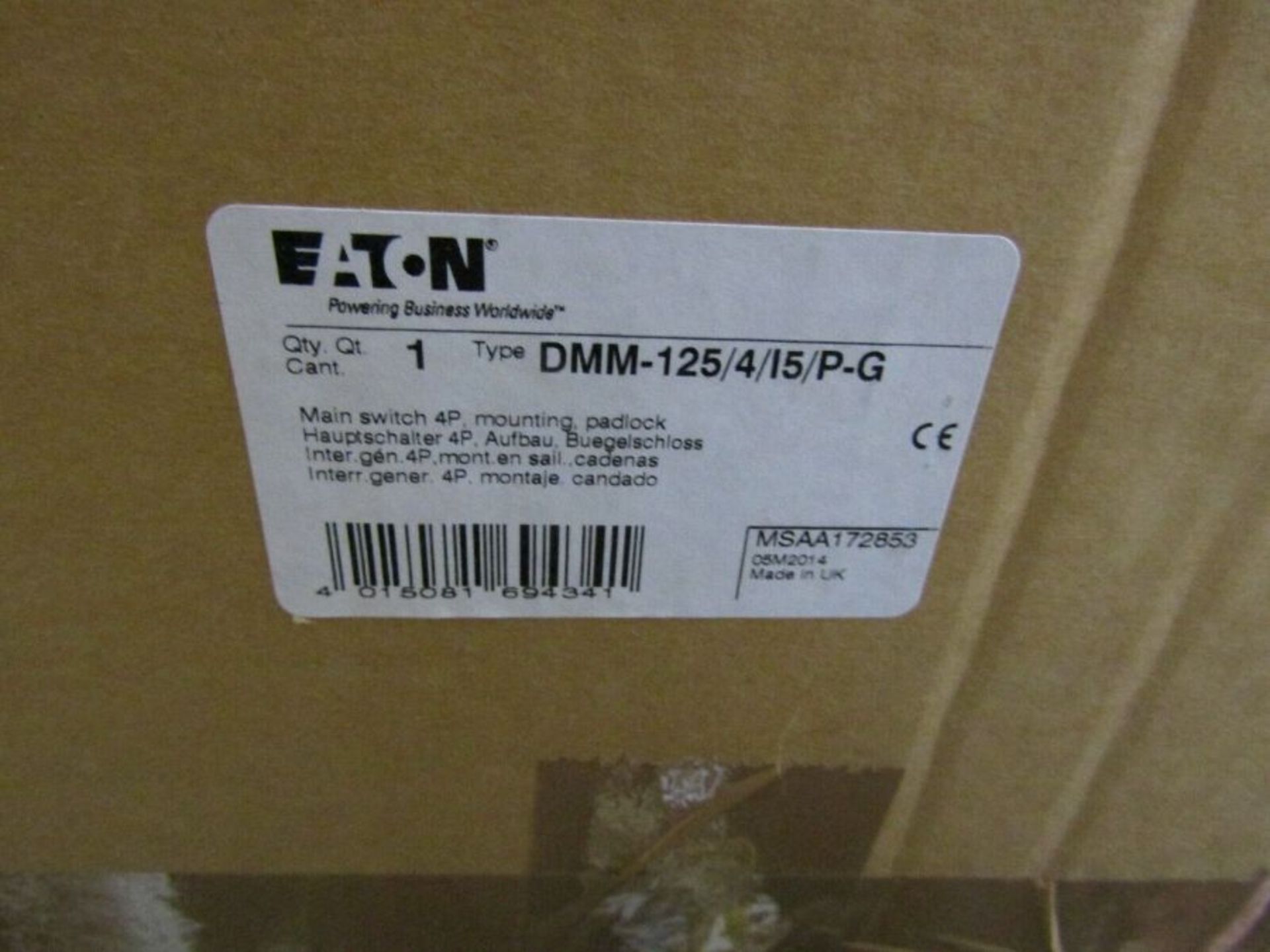 Eaton 4 Pole Non-Fused Switch Disconnector 125A Max 59kW Bigp 8055528 - Image 2 of 2