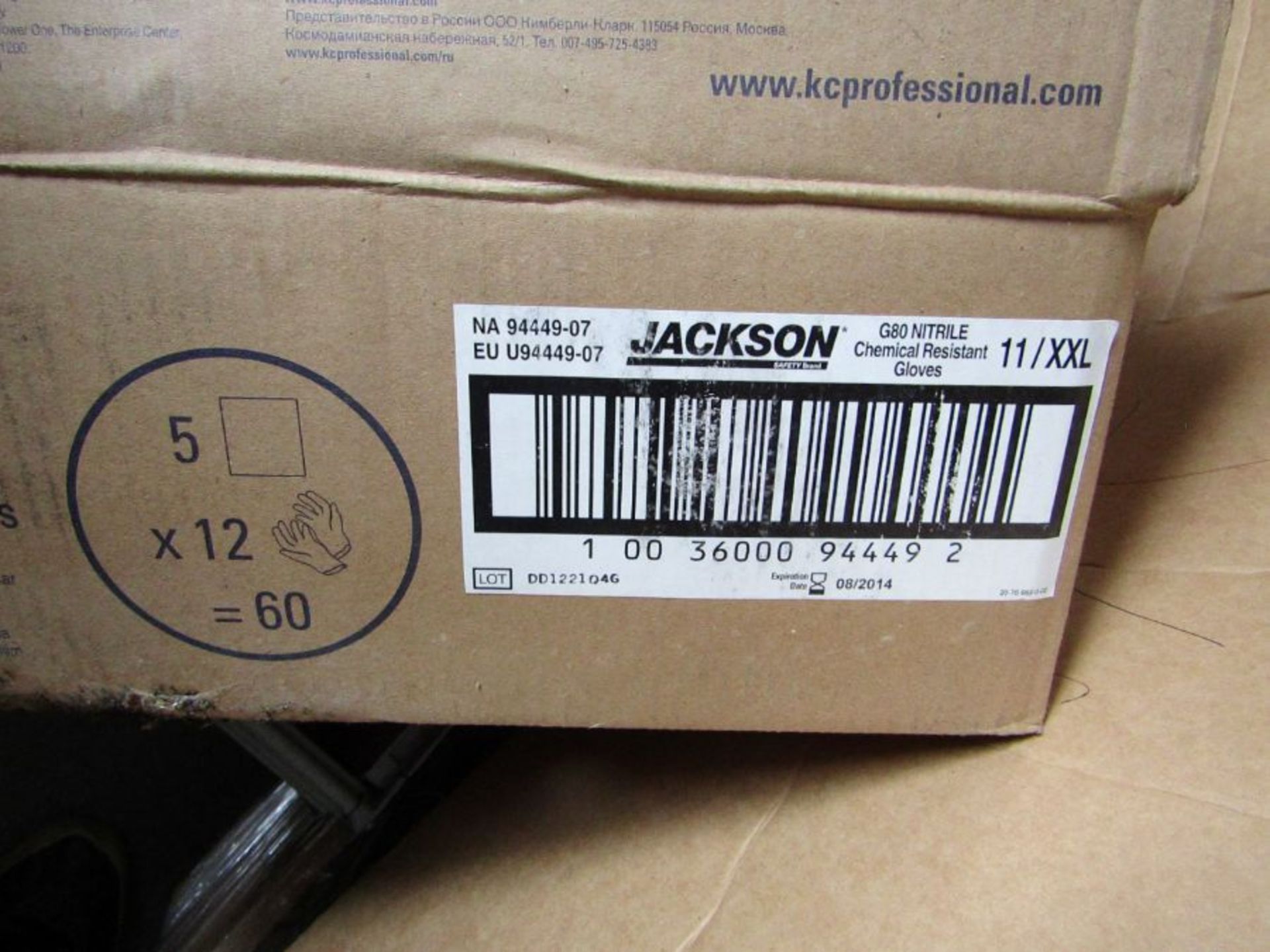 Box of 60 Pairs Jackson G80 Chemical Resistant Nitrile Gloves Size 11 XXL - Table 2000089077 - Image 3 of 6