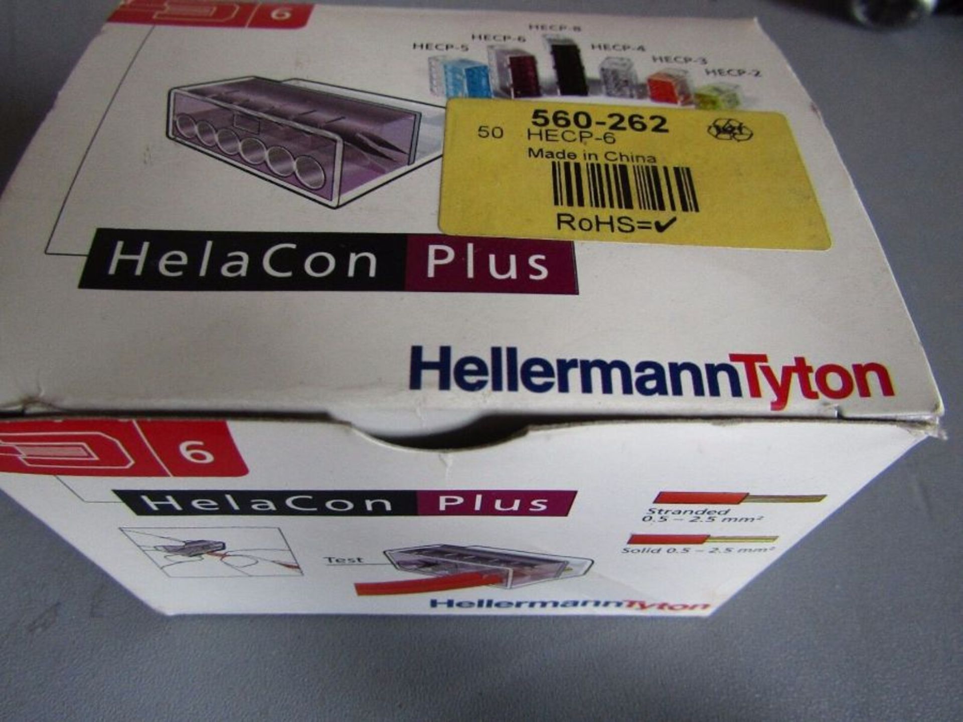 20 boxes of Box of 50 x 6 Way HelaCon Plus Terminal Block Push In Block HECP-6 1005r1 560262 - Image 2 of 2