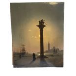 Eugenio P Cechini Italian Artist Oil Painting of Venice - 48.5cm x 38.5cm.