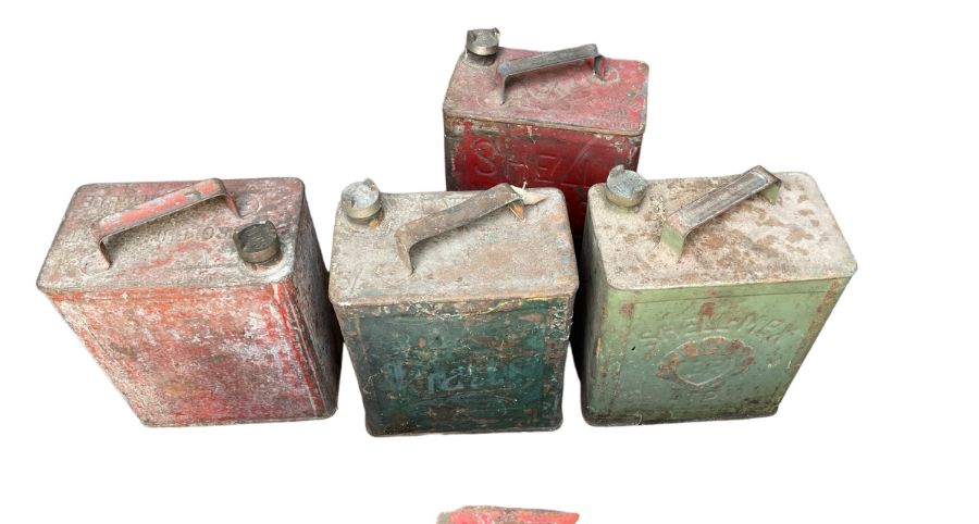 Lot of 7 Vintage Petrol Cans. - Image 5 of 7