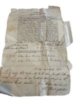 Paper Mo 6 Militia Precept for citing Balloted Men County of Elgin 1831.