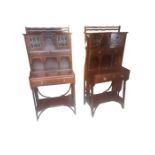 Antique Pair of Liberty? Style Bureau Writing Study Desks - 56" tall - 26 1/2" wide.