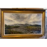 Very Large Original Howard Butterworth Oil Painting of Culbean&Morven from the South